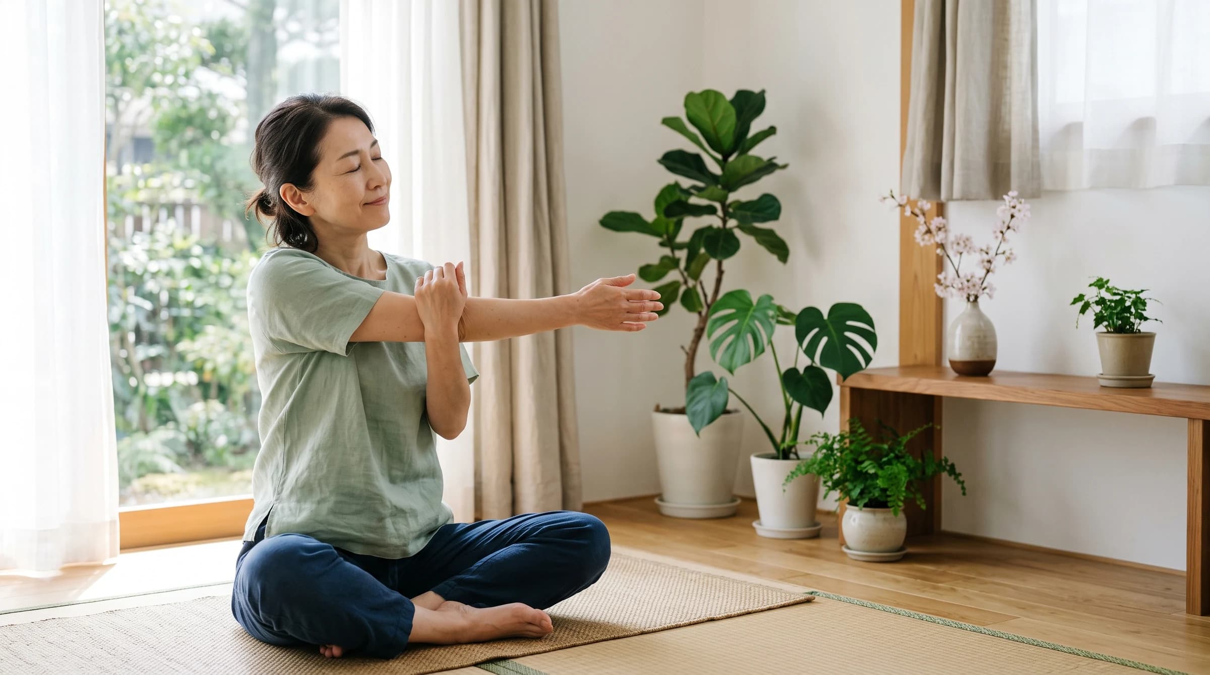 体を伸ばすイメージ